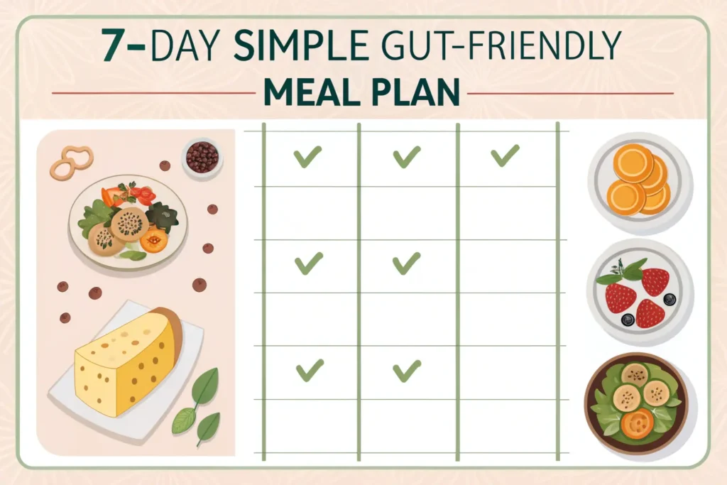 7-day-simple-gut-friendly-meal-plan-1-1024x683 7-Day Simple Gut-Friendly Meal Plan: Heal Your Digestion Naturally