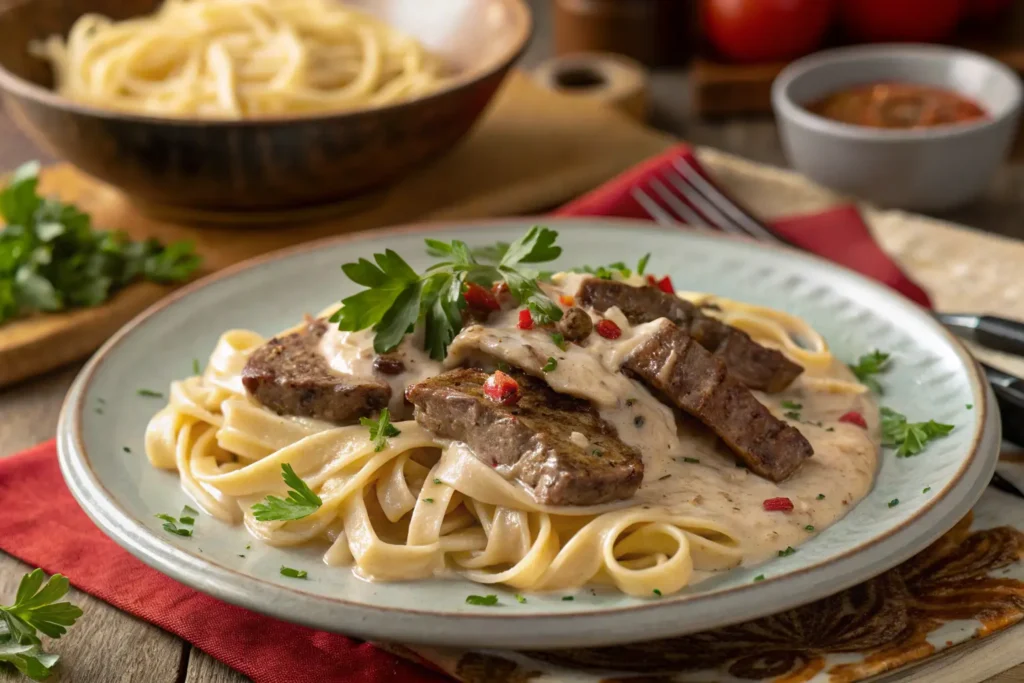 cajun-cream-steak-alfredo-a-bold-southern-spin-on-1-1024x683 Cajun Cream Steak Alfredo: A Bold Southern Spin on Traditional Italian Comfort Food