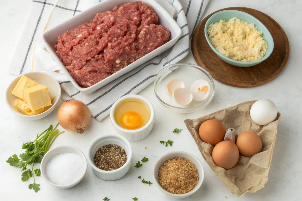 ingredient-for-easy-4-ingredient-meatloaf-with-lip-1024x683 Easy 4-Ingredient Meatloaf with Lipton Onion Soup Mix – A Beloved Family Classic Made Effortless