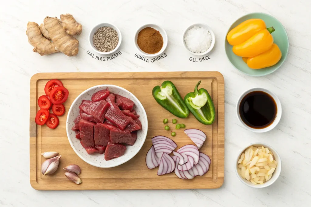 ingredient-for-easy-beef-stir-fry-recipe-ready-in-1024x683 Easy Beef Stir Fry Recipe: Ready in 20 Minutes for Busy Weeknight Dinners