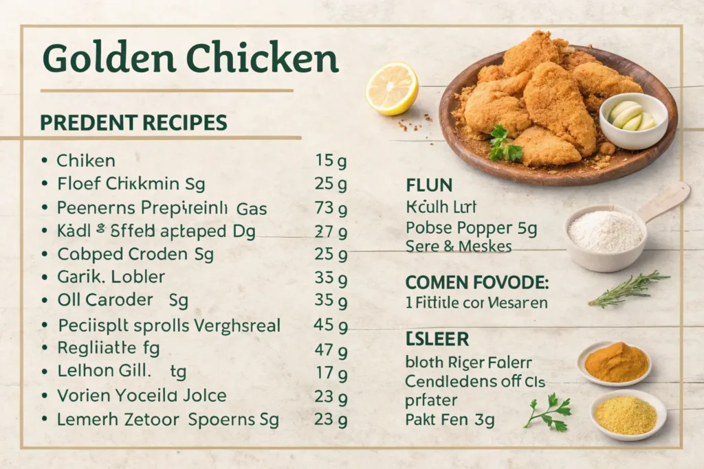 ingredient-for-golden-chicken-recipes-and-cooking-1-1024x683 Mastering Golden Chicken: Pro Recipes and Cooking Techniques That Will Transform Your Home Cooking