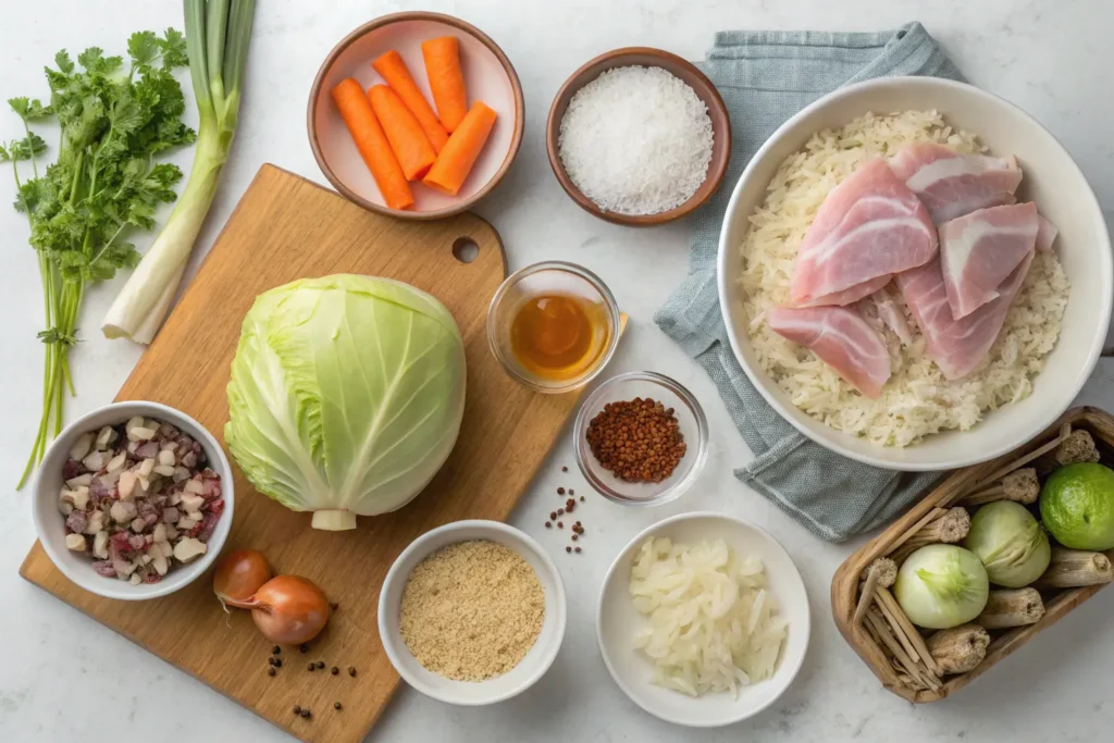 ingredient-for-the-perfect-turkey-cabbage-and-ri-1024x683 The Ultimate Turkey Cabbage and Rice Casserole Recipe: A Cozy, Hearty Comfort Dish Your Family Will Love