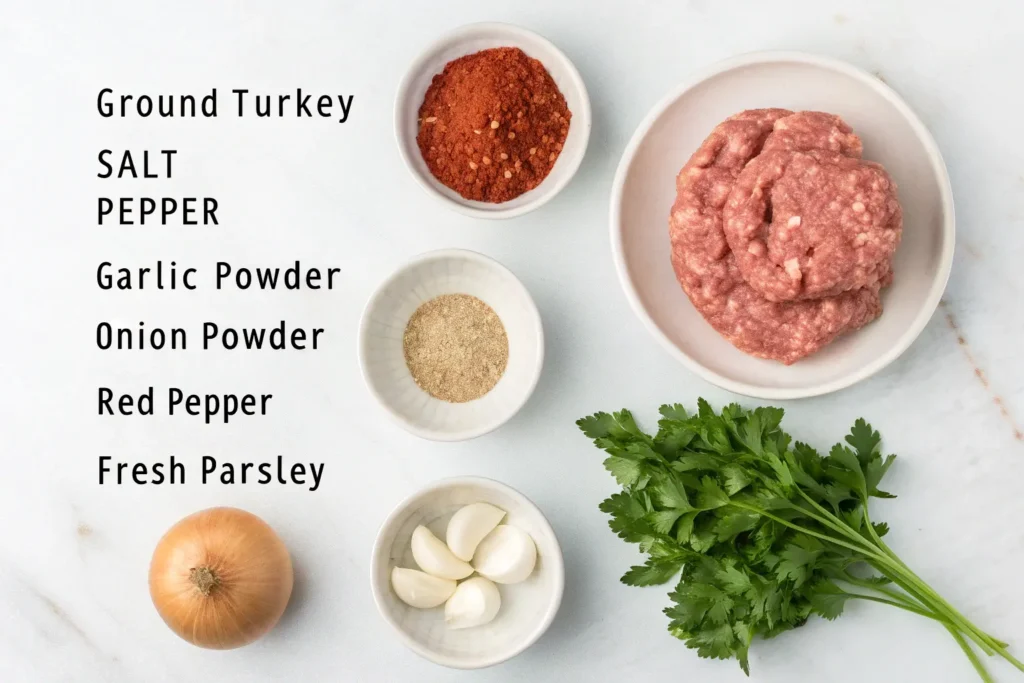 ingredient-for-turkey-sausage-patties-1024x683 Homemade Turkey Sausage Patties: A Simple and Delicious Recipe From Scratch
